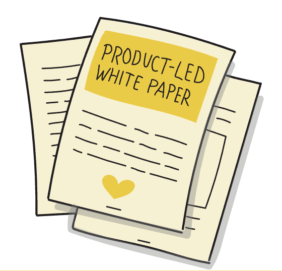 Illustration av Dandy Peoples Product-Led white paper
